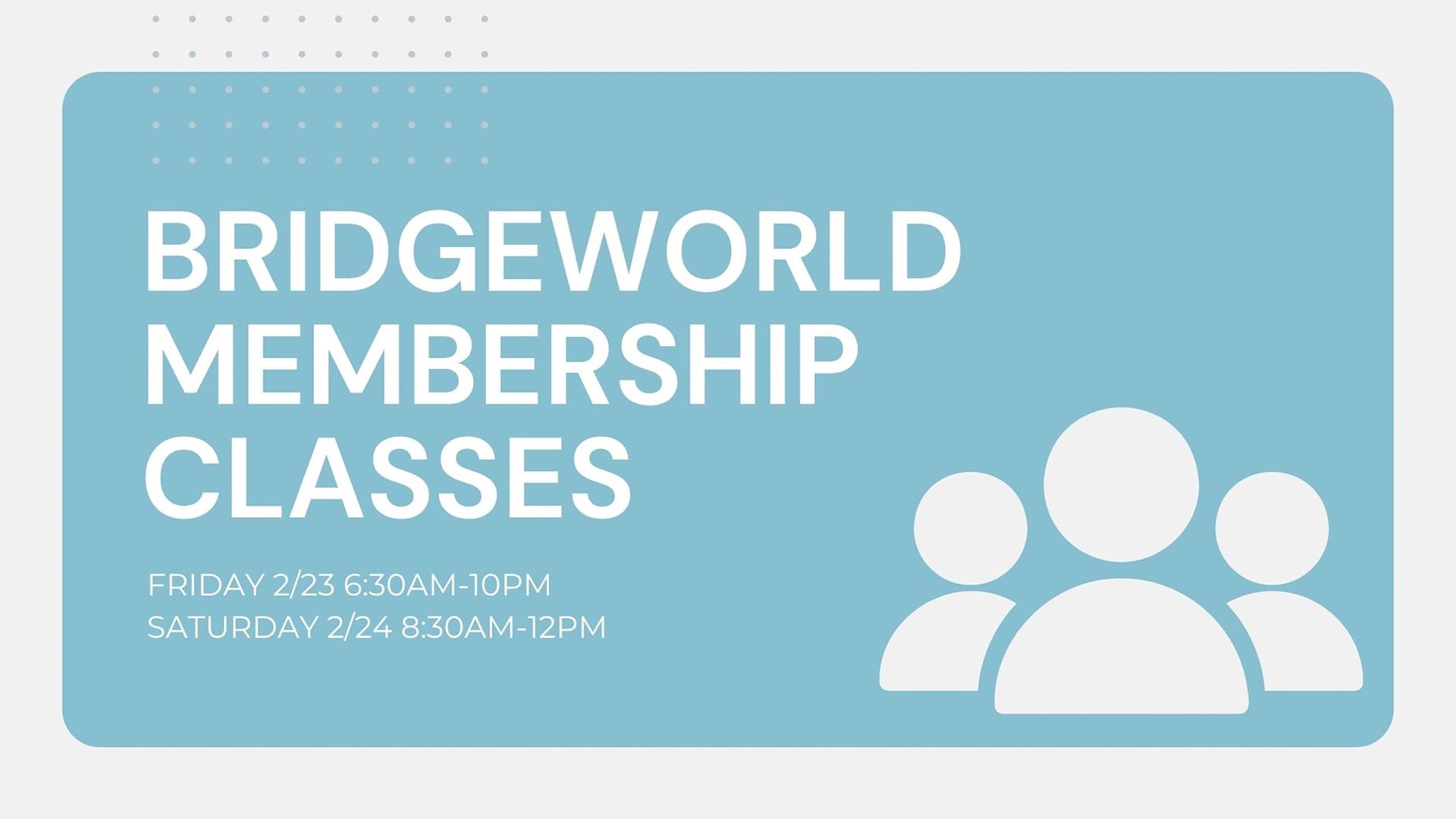 BWC Membership Clases Flyer
