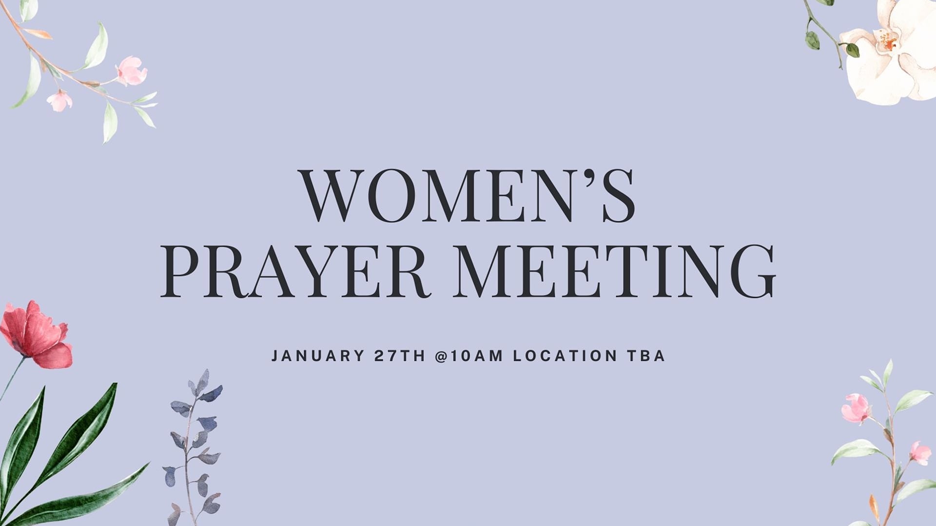 Womens Prayer Meeting Flyer